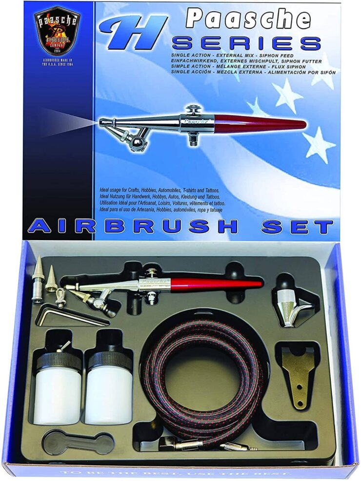 Paasche Airbrush H-Set Single Action Siphon Feed Airbrush Set