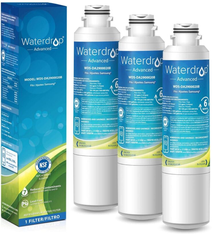 Waterdrop NSF 53&42 Certified DA29-00020B Refrigerator Water Filter