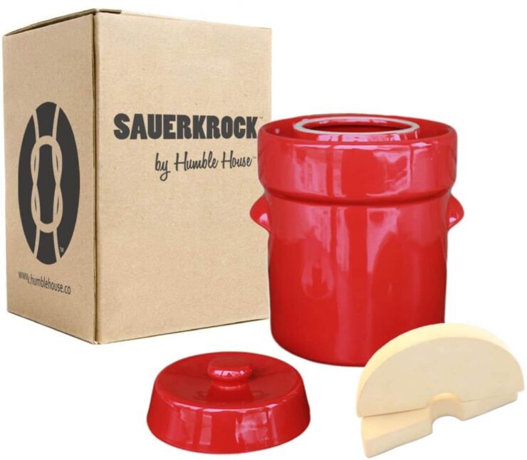 Stoneware Pot for Fermenting Fermentation Crock Jar 5 Liter 1.3 Gallon
