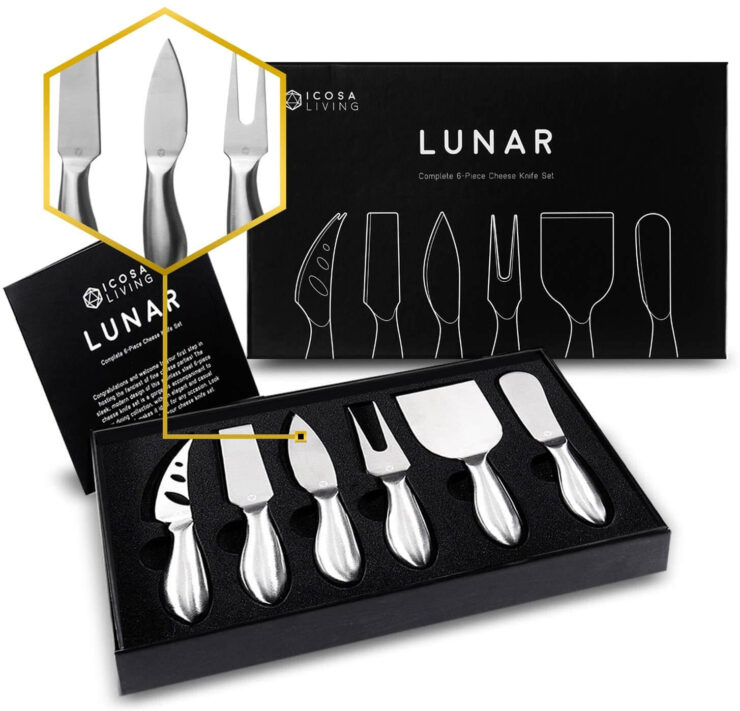 ICOSA Living LUNAR Premium Cheese Knife Set