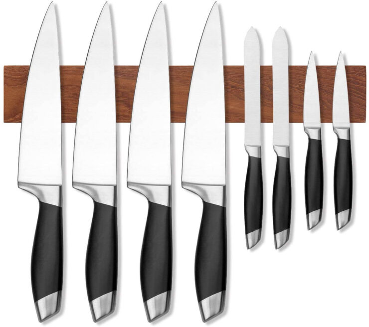 Utoplike Teak Wood Magnetic Knife Strip